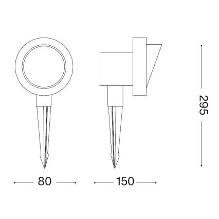 Ideal Lux - Zunanja svetilka TERRA 1xGU10/28W/230V IP65 rjava