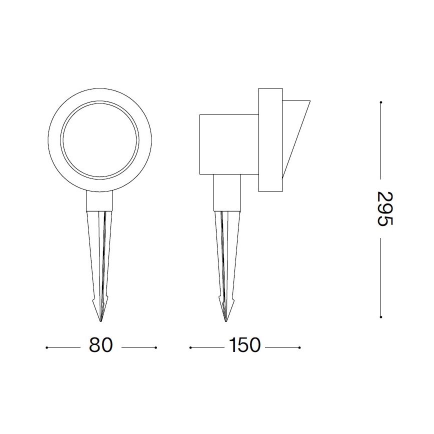 Ideal Lux - Zunanja svetilka TERRA 1xGU10/28W/230V IP65 rjava