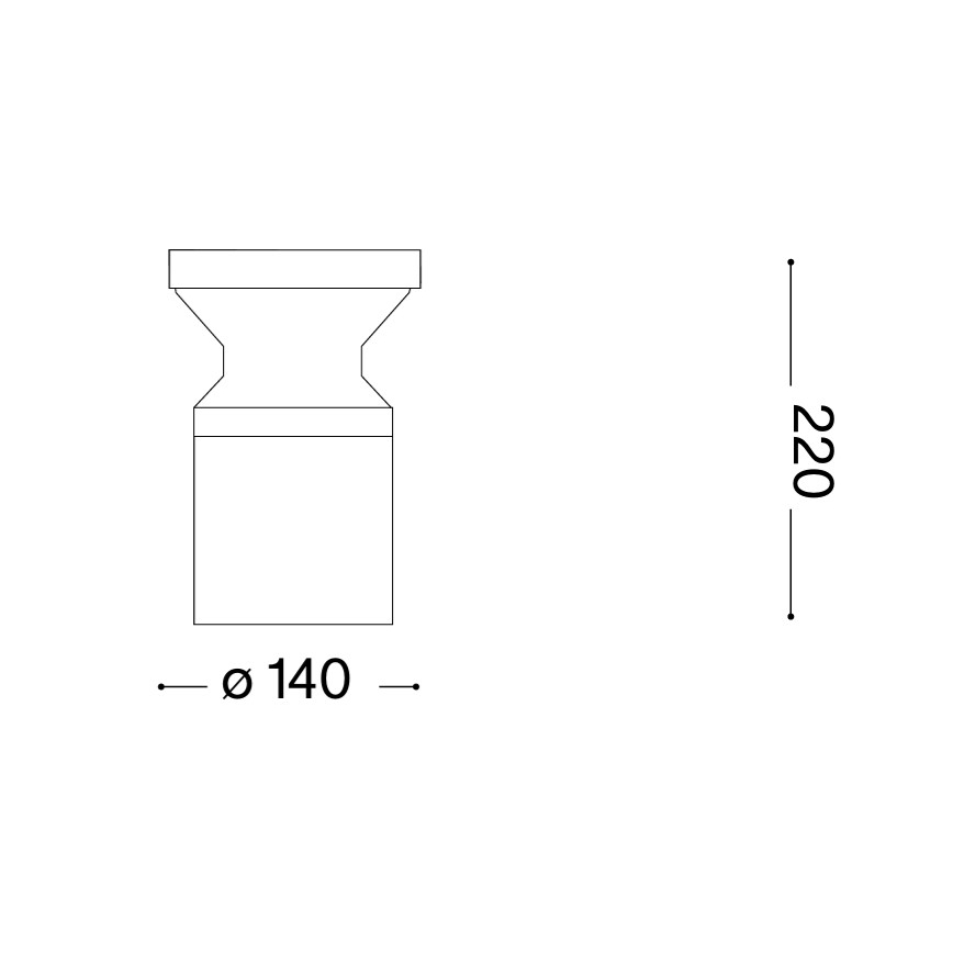 Ideal Lux - Zunanja svetilka TORRE 1xE27/15W/230V 22 cm IP65 črna