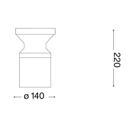 Ideal Lux - Zunanja svetilka TORRE 1xE27/15W/230V 22 cm IP65 rjava