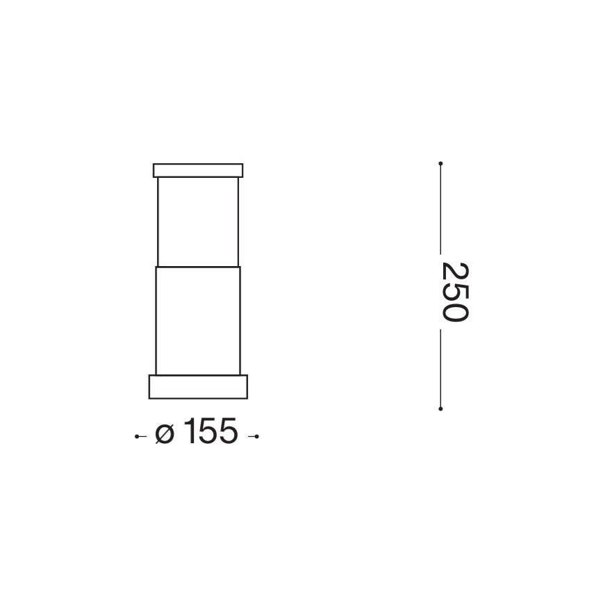 Ideal Lux - Zunanja svetilka TRONCO 1xE27/42W/230V, 25 cm, IP65, antracit