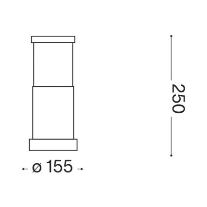 Ideal Lux - Zunanja svetilka TRONCO 1xE27/42W/230V 25 cm IP65 črna
