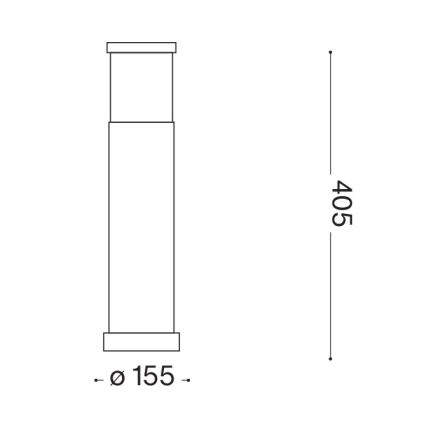 Ideal Lux - Zunanja svetilka TRONCO 1xE27/42W/230V 40 cm IP65 antracit