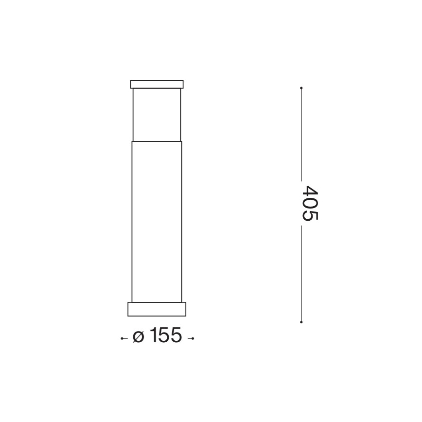 Ideal Lux - Zunanja svetilka TRONCO 1xE27/42W/230V 40 cm IP65 črna