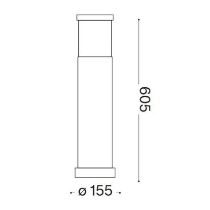 Ideal Lux - Zunanja svetilka TRONCO 1xE27/42W/230V 60,5 cm IP65 rjava