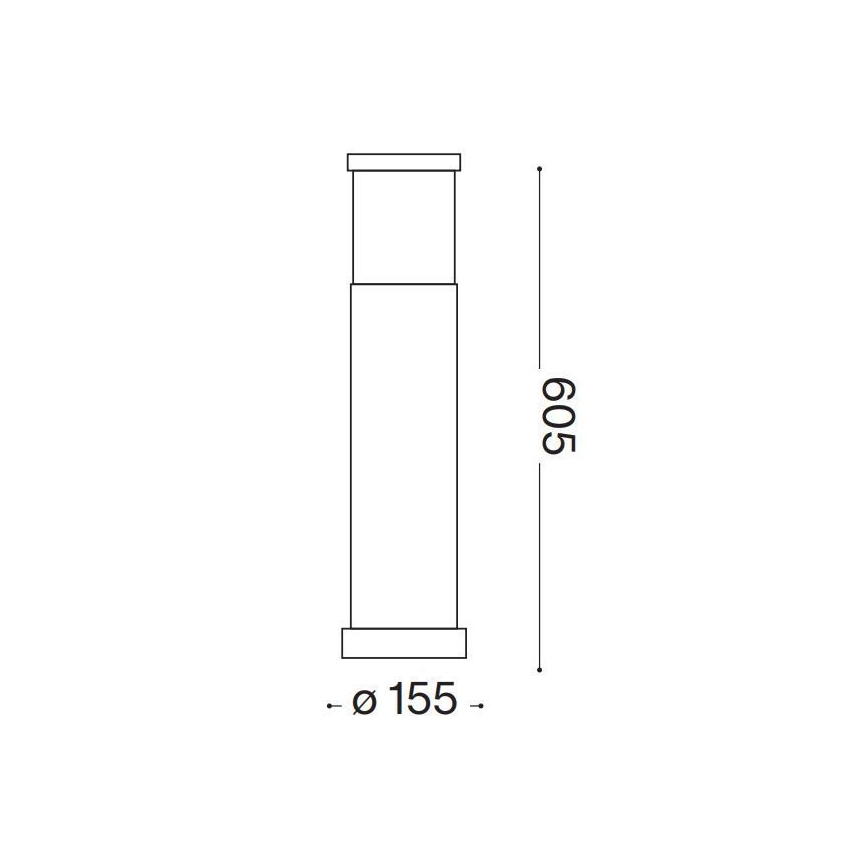 Ideal Lux - Zunanja svetilka TRONCO 1xE27/42W/230V 60,5 cm IP65 rjava