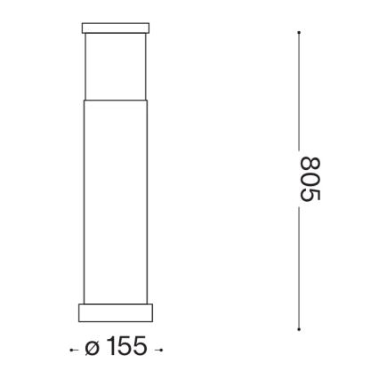 Ideal Lux - Zunanja svetilka TRONCO 1xE27/42W/230V 80 cm IP65 rjava