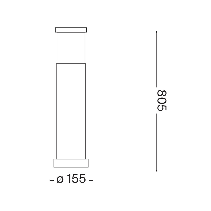 Ideal Lux - Zunanja svetilka TRONCO 1xE27/42W/230V 80 cm IP65 rjava