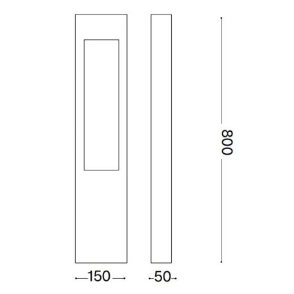 Ideal Lux - Zunanja svetilka VEGA 1xG9/15W/230V 80 cm IP44 rjava