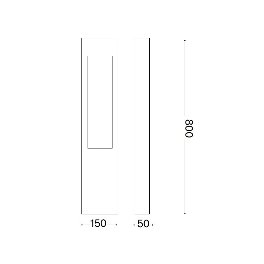 Ideal Lux - Zunanja svetilka VEGA 1xG9/15W/230V 80 cm IP44 rjava