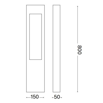 Ideal Lux - Zunanja svetilka VEGA 1xG9/15W/230V 80 cm IP44 rjava