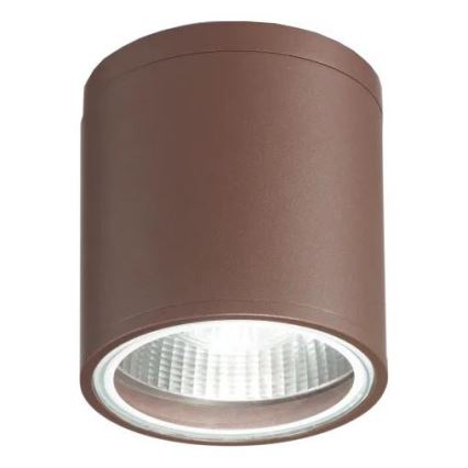Ideal Lux - Zunanja točkovna svetilka GUN, 1xGU10/28W/230V, premer 11 cm, IP55, rjava
