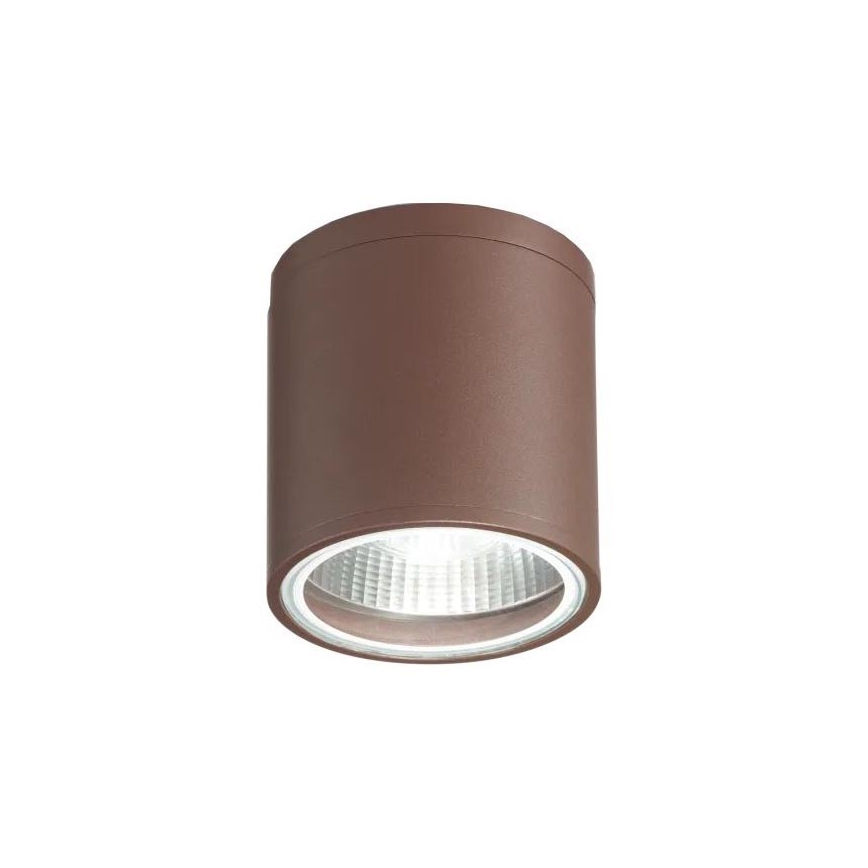 Ideal Lux - Zunanja točkovna svetilka GUN, 1xGU10/28W/230V, premer 11 cm, IP55, rjava