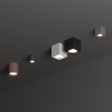 Ideal Lux - Zunanja točkovna svetilka TECHO 1xGU10/20W/230V 15x15 cm IP54 rjava