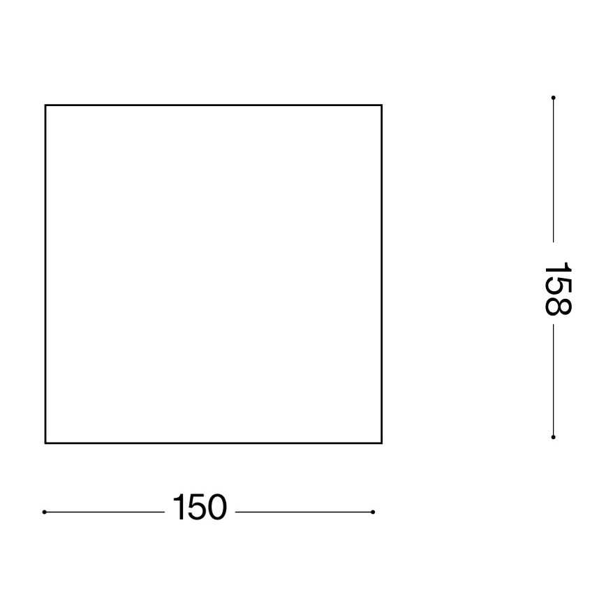 Ideal Lux - Zunanja točkovna svetilka TECHO 1xGU10/20W/230V 15x15 cm IP54 rjava