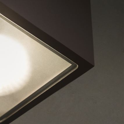 Ideal Lux - Zunanje smerno svetilo TECHO 1xGU10/20W/230V 15x15 cm IP54 črna