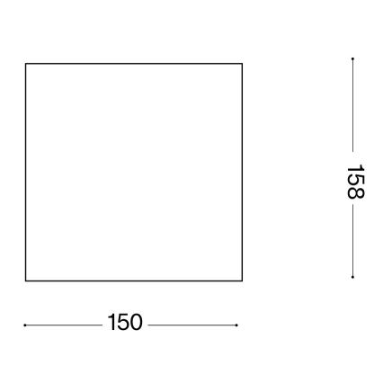 Ideal Lux - Zunanje točkovno svetilo TECHO 1xGU10/20W/230V 15x15 cm IP54 antracit