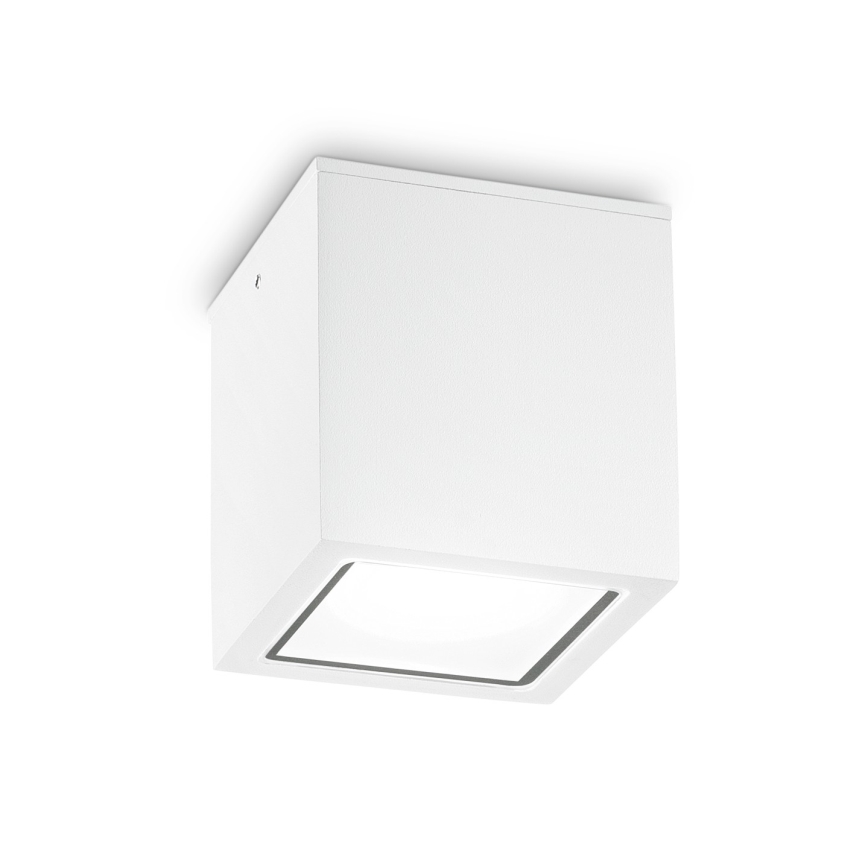 Ideal Lux - Zunanje točkovno svetilo TECHO 1xGU10/20W/230V 9x9 cm IP54 belo