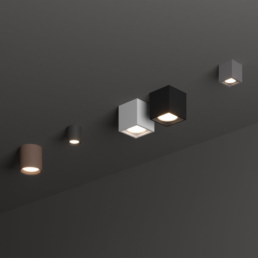 Ideal Lux - Zunanje točkovno svetilo TECHO 1xGU10/20W/230V 9x9 cm IP54 belo