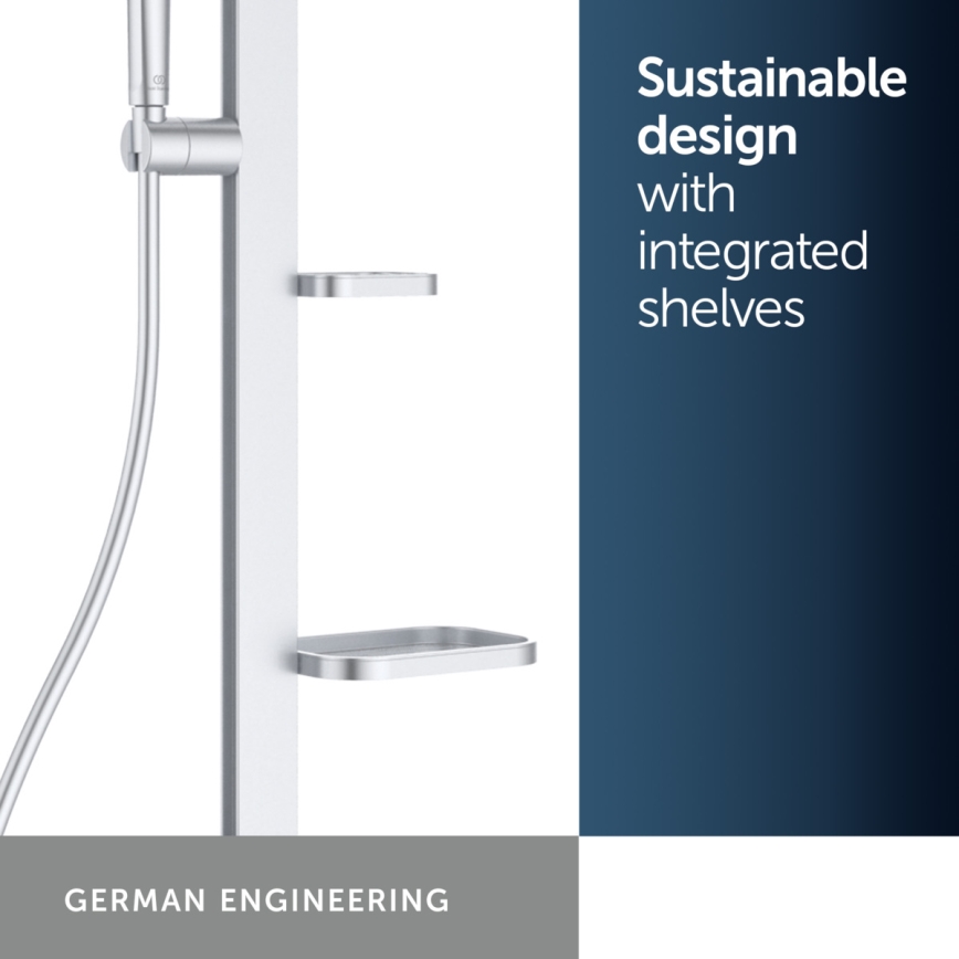 Ideal Standard BD583SI - Komplet za prho s termostatsko baterijo CERATHERM ALU+ matni krom