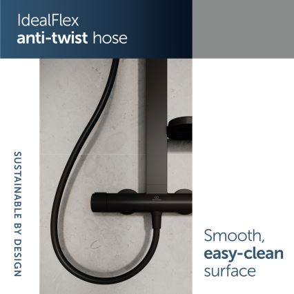 Ideal Standard BD583XG - komplet za tuš z mešalno baterijo CERATHERM ALU+ mat črna