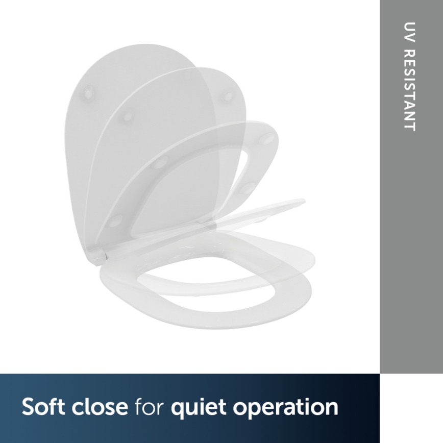 Ideal Standard E772401 - Sedež za WC CONNECT s funkcijo SoftClose, v beli barvi