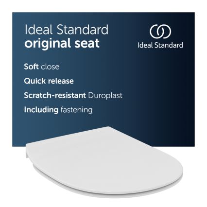Ideal Standard E772401 - Sedež za WC CONNECT s funkcijo SoftClose, v beli barvi