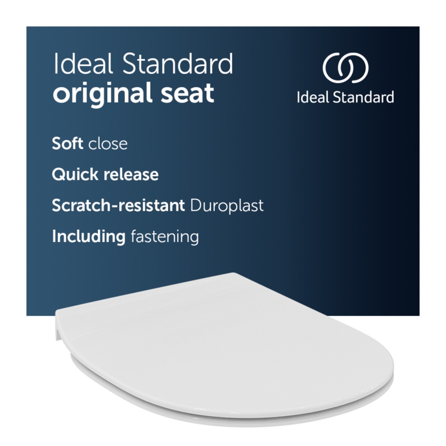 Ideal Standard E772401 - Sedež za WC CONNECT s funkcijo SoftClose, v beli barvi