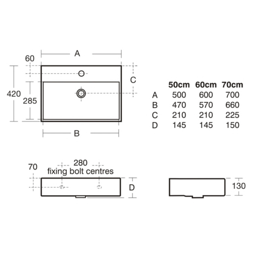 Ideal Standard K077701 - Viseči umivalnik STRADA 50x42 cm keramika/bela