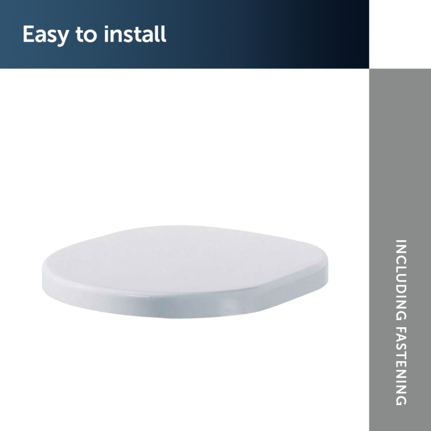 Ideal Standard K706101 - WC sedež TONIC z mehkim zapiranjem, bel