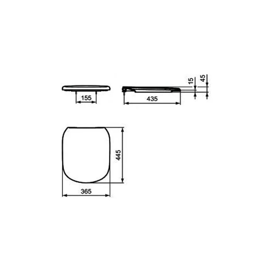 Ideal Standard T352901 - WC sedež SoftClose TESI, bel