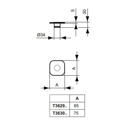 Ideal Standard T3629AA - odtok za umivalnik CLICK-CLACK 8,5 cm, sijajni krom