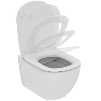 Ideal Standard T536001 - Viseča WC školjka brez roba s sedežem SoftClose TESI keramika/bela