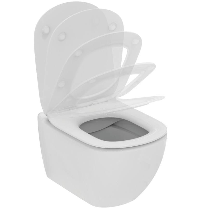 Ideal Standard T536001 - Viseča WC školjka brez roba s sedežem SoftClose TESI keramika/bela