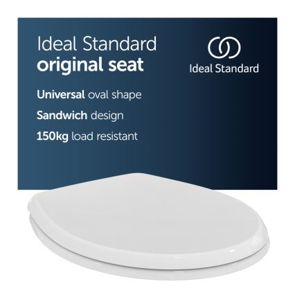 Ideal Standard W302601 - bel sedež za WC