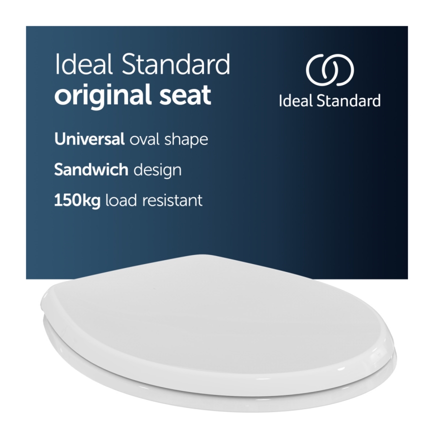 Ideal Standard W302601 - bel sedež za WC