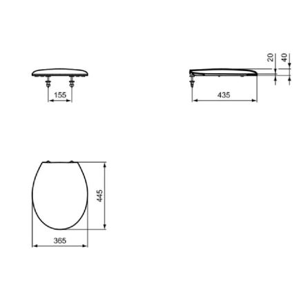 Ideal Standard W303801 - bela WC deska