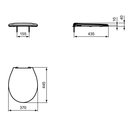 Ideal Standard W835001 - bela WC deska