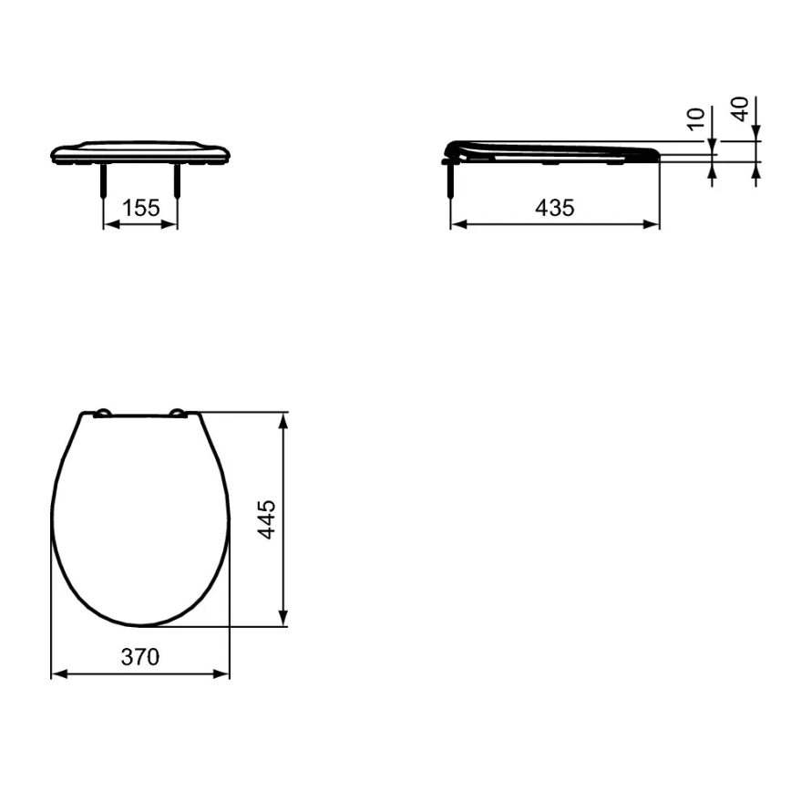 Ideal Standard W835001 - bela WC deska