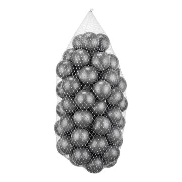 Igralne plastične kroglice 50 kosov, premer 7 cm, siva