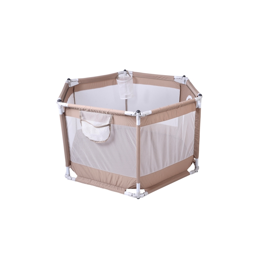 Igralni ograja 120 cm rjava