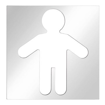 Ikona Moški 12x12 cm nerjavno jeklo/srebrna