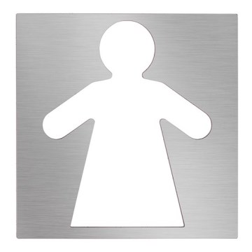 Ikona ženske 12x12 cm iz nerjavečega jekla, srebrna