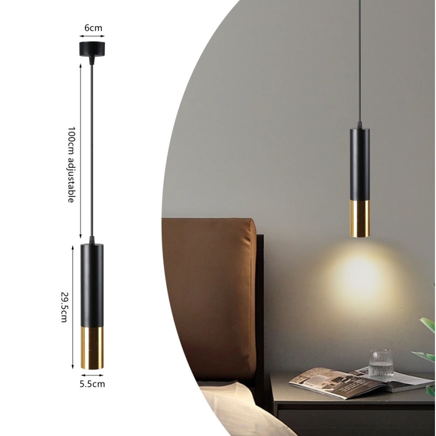 Lestenec na vrvici PUNTO 1xGU10/9W/230V