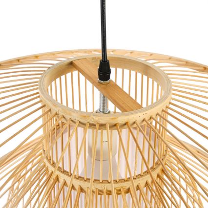 Lestenec na vrvici PINCHOS 1xE27/40W/230V pr. 50 cm bambus