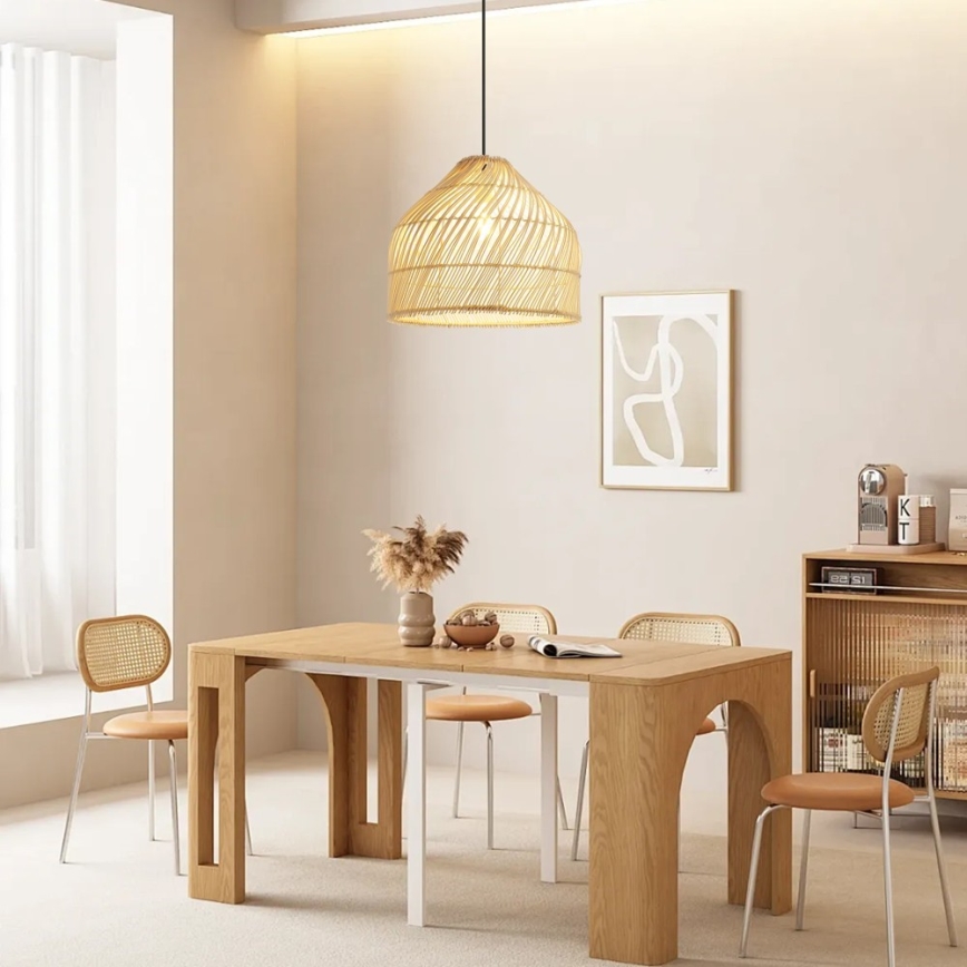 Lestenec na vrvici PELO 1xE27/40W/230V pr. 40 cm ratan