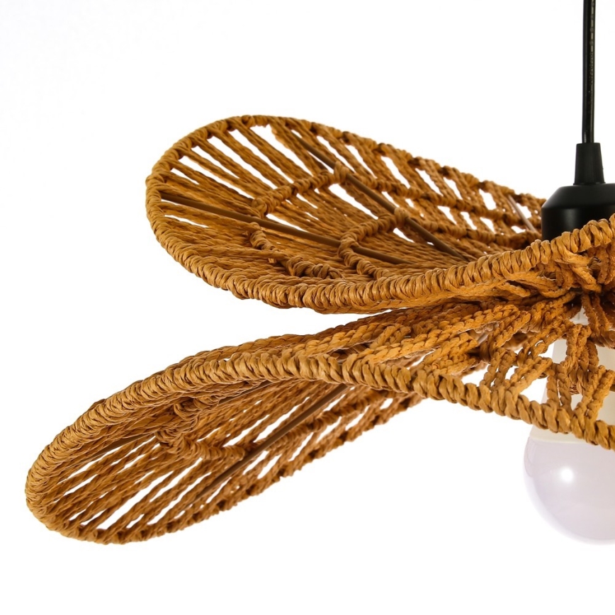 Lestenec na vrvici MARIPOSA 1xE27/40W/230V pr. 80 cm juta