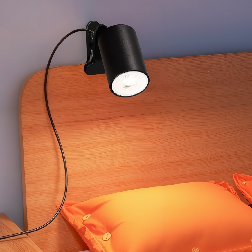 Svetilka s sponko PUNTO 1xGU10/9W/230V črna