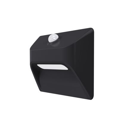 Immax 08307L - LED polnilna stopniščna svetilka s senzorjem STEP LIGHT LED/0,3W/3,7V 2200 mAh IP53 črna