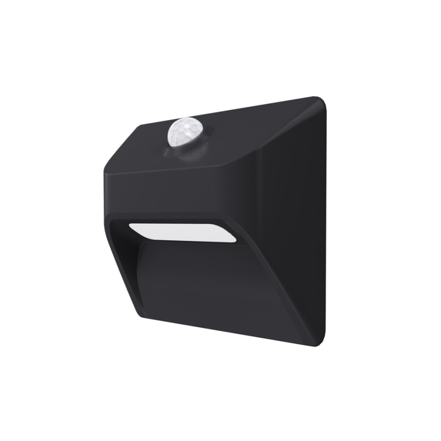 Immax 08307L - LED polnilna stopniščna svetilka s senzorjem STEP LIGHT LED/0,3W/3,7V 2200 mAh IP53 črna